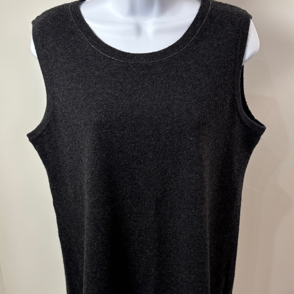 Lafayette 148 New York Black Sleeveless Sweater